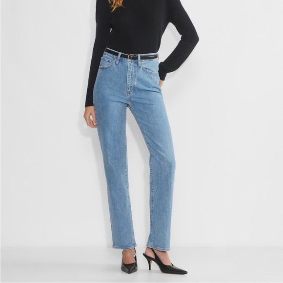Denim Forum Denim - Denim Forum Light Blue Straight Leg Jeans